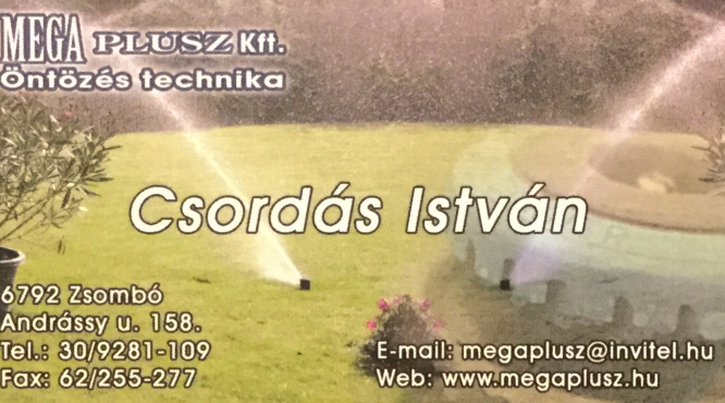 Bewässerung Csongrad County Zsombó Mega Plus István Csordás