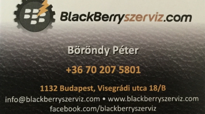 BLACKBERRY SZERVIZ VISEGRÁDI UTCA