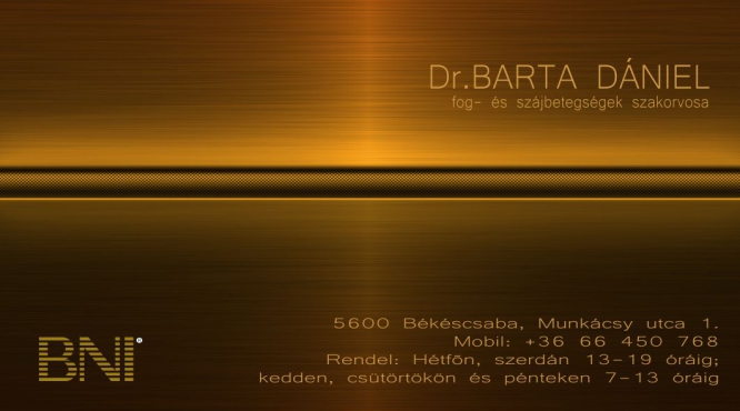 Fog- és szájbetegségek szakorvosa Békéscsaba Dr.Barta Dániel